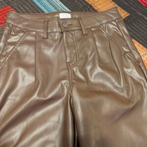 Time and Tru Women's Brown Leather Dress Pants
